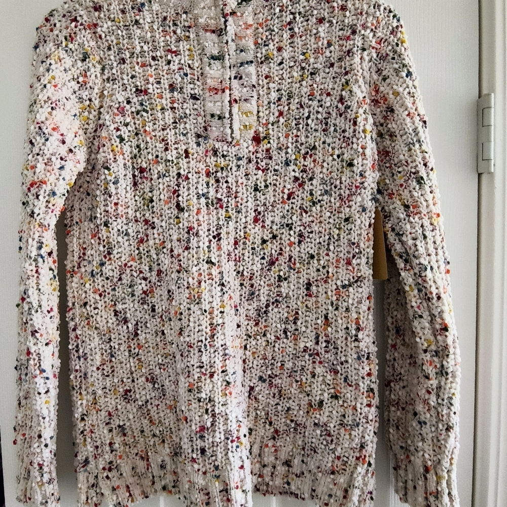 Multicolor Speckled Knit Sweater NEW